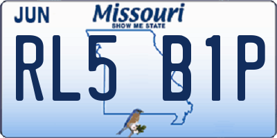 MO license plate RL5B1P