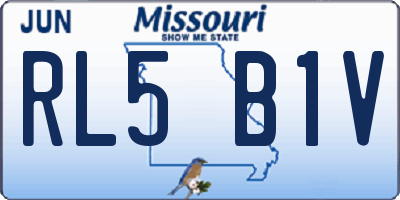MO license plate RL5B1V