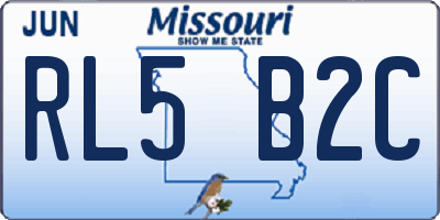 MO license plate RL5B2C