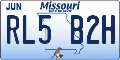 MO license plate RL5B2H