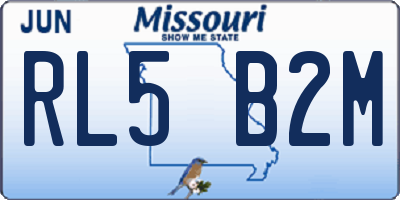 MO license plate RL5B2M