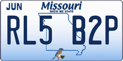 MO license plate RL5B2P
