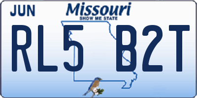 MO license plate RL5B2T