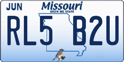 MO license plate RL5B2U