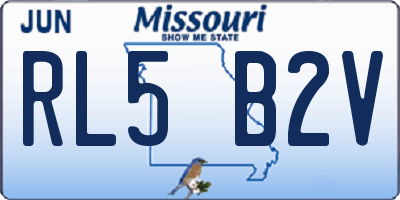 MO license plate RL5B2V