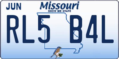 MO license plate RL5B4L