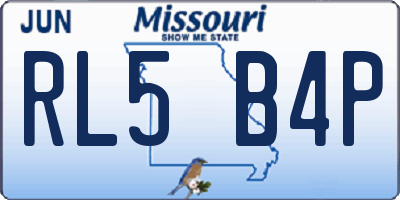 MO license plate RL5B4P