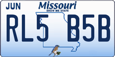MO license plate RL5B5B