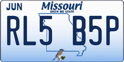 MO license plate RL5B5P