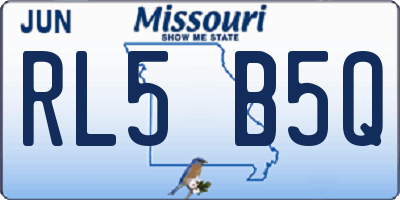 MO license plate RL5B5Q