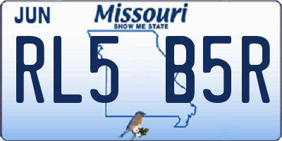 MO license plate RL5B5R