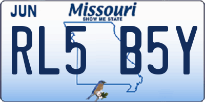 MO license plate RL5B5Y