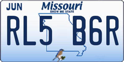 MO license plate RL5B6R