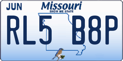 MO license plate RL5B8P
