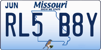 MO license plate RL5B8Y