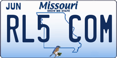 MO license plate RL5C0M