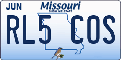 MO license plate RL5C0S