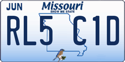 MO license plate RL5C1D