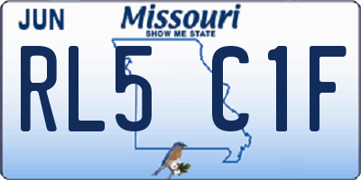 MO license plate RL5C1F