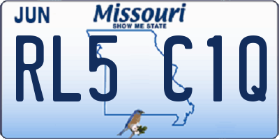 MO license plate RL5C1Q