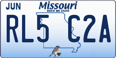 MO license plate RL5C2A