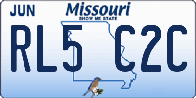 MO license plate RL5C2C