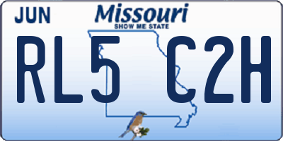 MO license plate RL5C2H