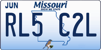 MO license plate RL5C2L