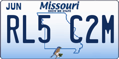 MO license plate RL5C2M