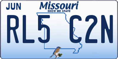 MO license plate RL5C2N