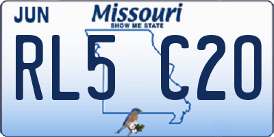 MO license plate RL5C2O