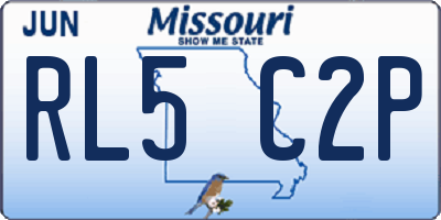 MO license plate RL5C2P