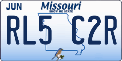 MO license plate RL5C2R