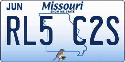 MO license plate RL5C2S