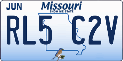 MO license plate RL5C2V