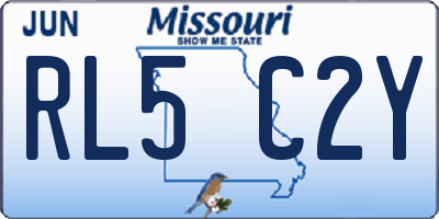 MO license plate RL5C2Y