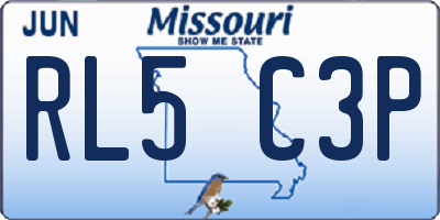 MO license plate RL5C3P