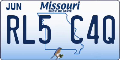 MO license plate RL5C4Q