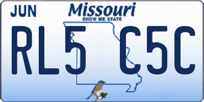 MO license plate RL5C5C