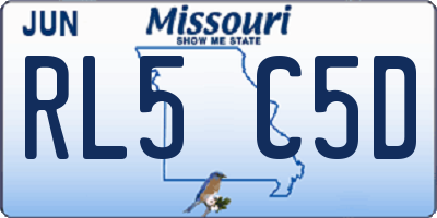 MO license plate RL5C5D