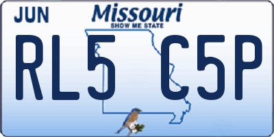 MO license plate RL5C5P