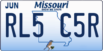 MO license plate RL5C5R