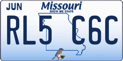 MO license plate RL5C6C
