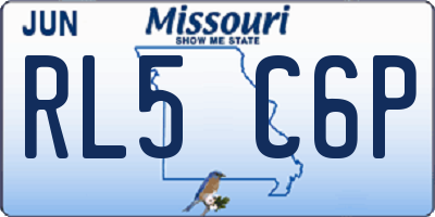 MO license plate RL5C6P