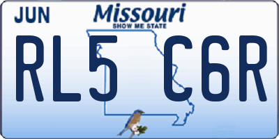MO license plate RL5C6R