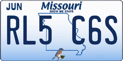 MO license plate RL5C6S
