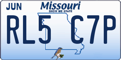 MO license plate RL5C7P