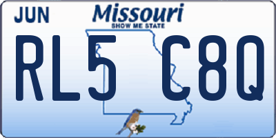 MO license plate RL5C8Q