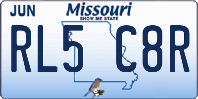 MO license plate RL5C8R