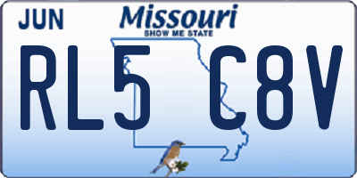 MO license plate RL5C8V